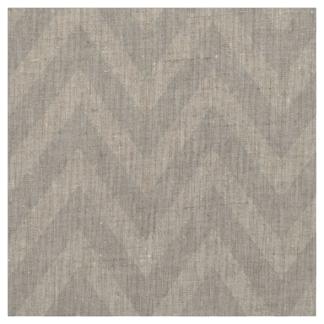 Linen Beige Modern Chevron Large  Tyg (Provkarta)