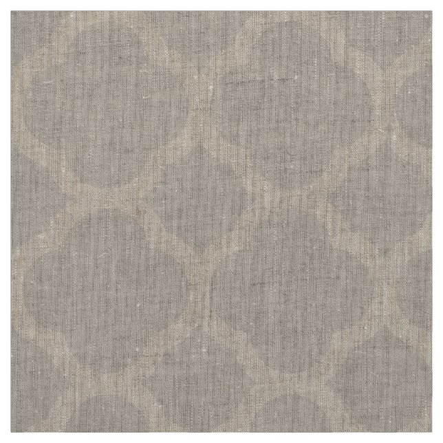 Linen Beige Modern Quatrefoil Large  Tyg (Provkarta)