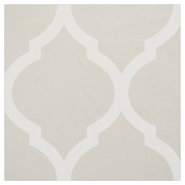 Linen Beige Moroccan Quatrefoil Large  Tyg (Provkarta)