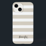 Linen Beige och Black Classic Rand Monogram<br><div class="desc">Skydda din mobil i stil med den här klassiska diskettenheten efter att ha stridit iphone case, med en tidlös rand mönster och en personlig namn eller ett monogram för en sofistikerad beröring. Välj mellan olika färg och typsnitt för att matcha dina estetiska bilder, oavsett om du föredrar fet, pastelliserad eller...</div>