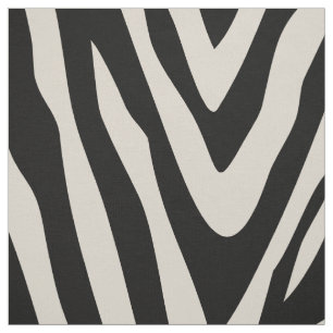 Linen Beige och Black Zebra tryck Large  Tyg
