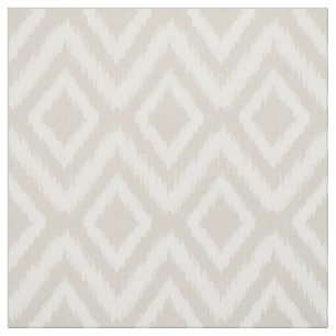 Linen Beige Tribal Ikat Chevron Tyg