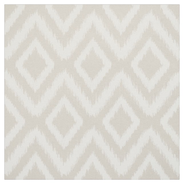 Linen Beige Tribal Ikat Chevron Tyg (Provkarta)