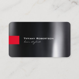 Linen Black Grått Red Färg Hair Stylist Salon Visitkort