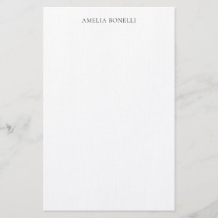 Linen Classical Minimalist Professionell Plain Brevpapper