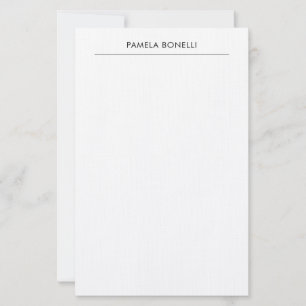 Linen Classical Minimalist Professionell Plain Brevpapper