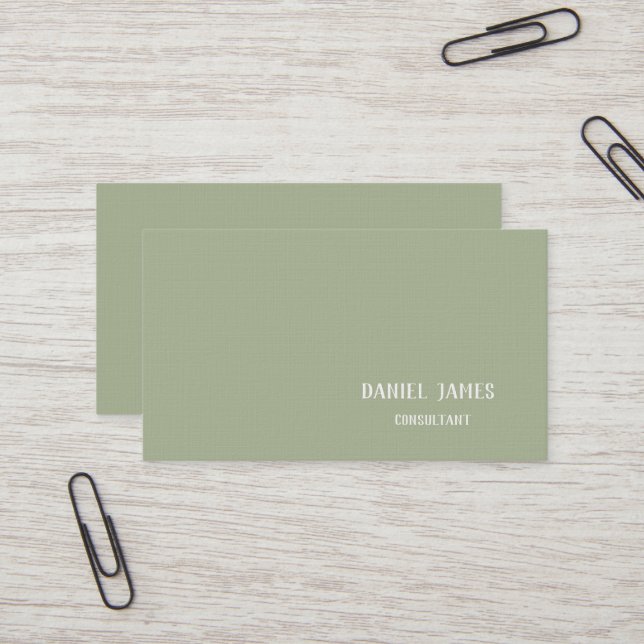 Linen Custom Business Card Visitkort (Fram/Back In Situ)