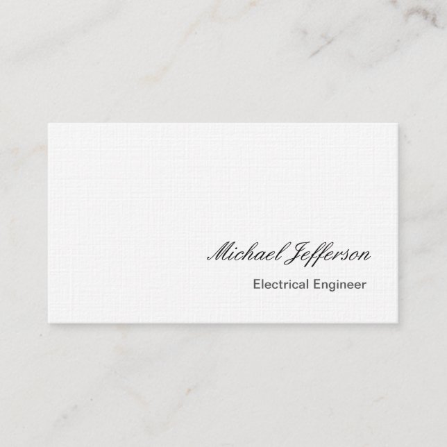 Linen Electrical Ingenjör Affärskort Visitkort (Framsida)