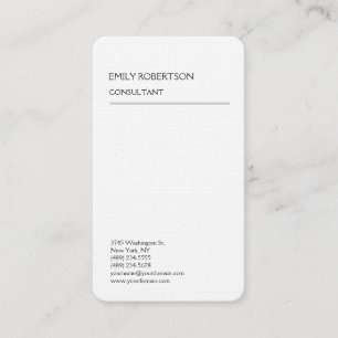 Linen enkel svart, vit modern, vit, enkel, minimal visitkort