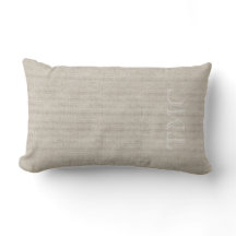 Linen Fabric Monogram INITIALER Home Classic