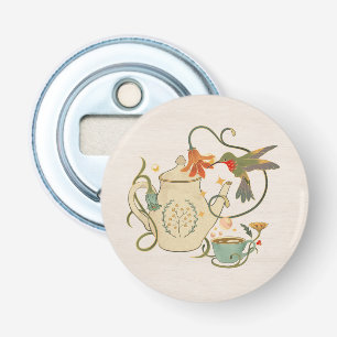 Linen Faecore blommigt Tea Party Flasköppnare