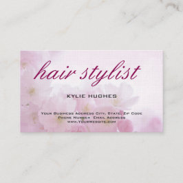 Linen Feminine Blommigt Hair Stylist Professionell Visitkort