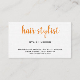 Linen Feminine Hair Stylist Professionell Visitkort