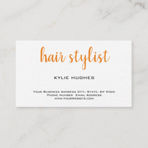 Linen Feminine Hair Stylist Professionell Visitkort