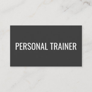Linen Grått Personal Trainer Fitness Minimalist Visitkort
