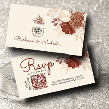 Linen guld glitter QR OSA Islamic Bröllop