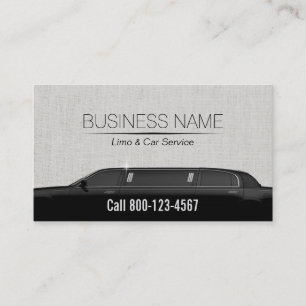 Linen i Limousine Limo & Car Service Visitkort