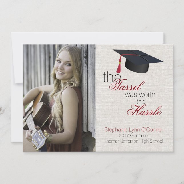 Linen look Photo Studenten-meddelande Meddelande (Framsida)