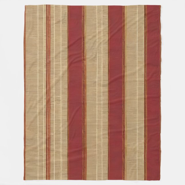 Linen Luxury Trendig Burgundy Guld Collection Fleecefilt (Framsidan)