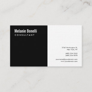 Linen Minimalist Plain White Modern Standard Visitkort