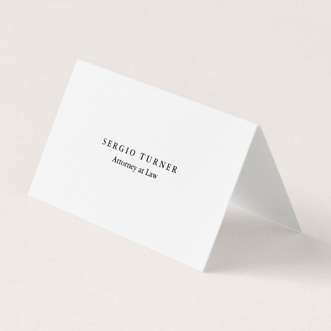 Linen Minimalist Professionell Attorney at Law Visitkort (Framsida)