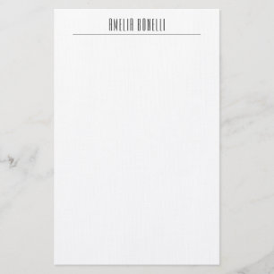 Linen Minimalist Professionell Plain Modern Brevpapper