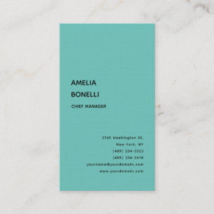Linen Modern Minimalist Professionell - blå Visitkort