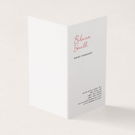 Linen Modern Minimalist Professionell Calligraphy Visitkort