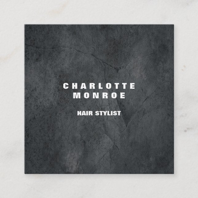 Linen Modern Minimalist Professionell Grått Wall Fyrkantigt Visitkort (Framsida)