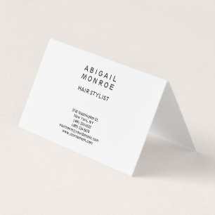 Linen Modern Minimalist Professionell Plain White Visitkort