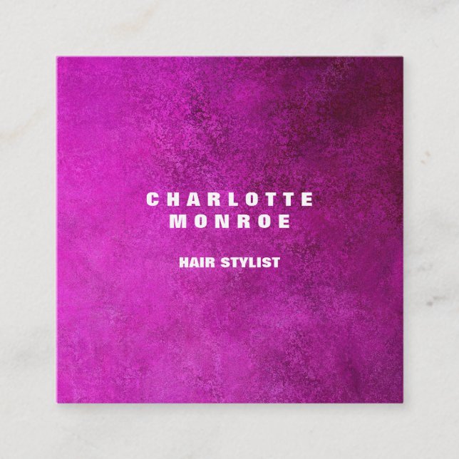 Linen Modern Minimalistisk Professionell Feminins  Fyrkantigt Visitkort (Framsida)