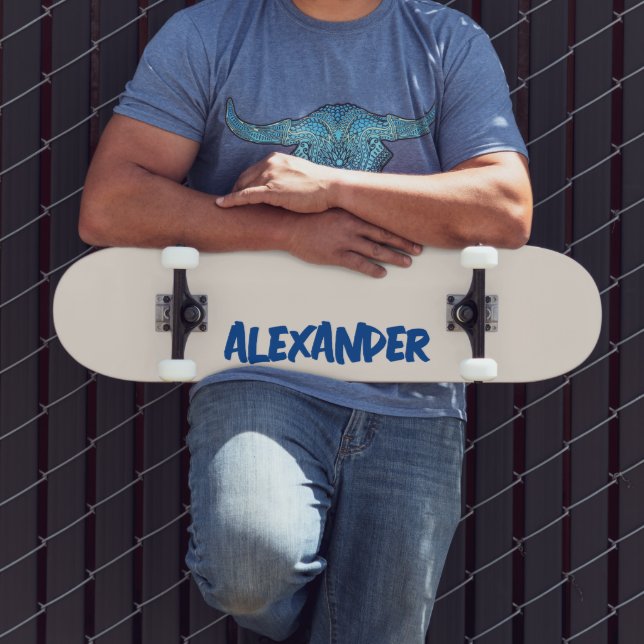 Linen Modern Namn | Klassisk Trendig  Mini Skateboard Bräda 18,5 Cm (Utomhus 3)