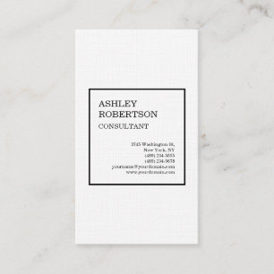 Linen Modern Plain Professionell Trendig - minimal Visitkort