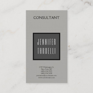 Linen Modern Professionell Grått Background Elegan Visitkort