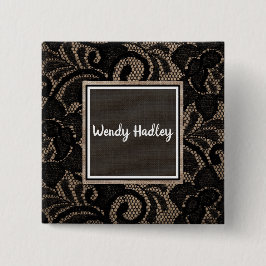 Linen och snöre anpassadet namn knapp