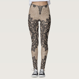 Linen och snöre leggings