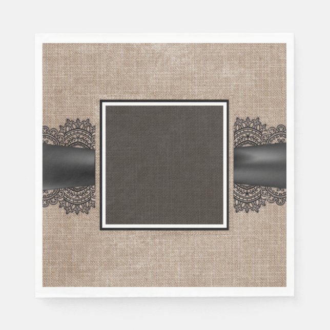 Linen och snöre pappersservett (Framsidan)