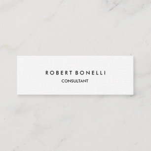 Linen Papper Slim Smala Modern Affärskort Mini Visitkort