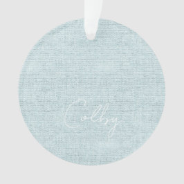 Linen Pastel Grönt Baby NAMN Birthday Sweet