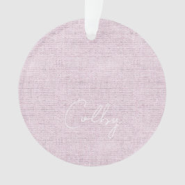 Linen Pastel Rosa Flicka Namn Birthdate Sweet