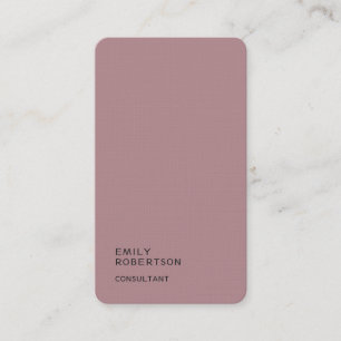 Linen Plain Dusty Ro Trendig Modern minimalist Visitkort