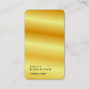 Linen Plain Trendig Modern minimalist Guld Färg Visitkort