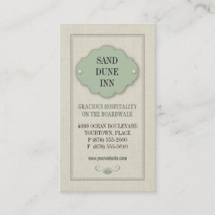 Linen Plaque Hospitality Visitkort