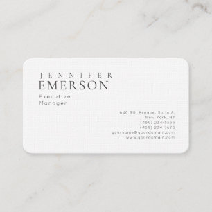 Linen professionell minimalistisk modern enkel visitkort