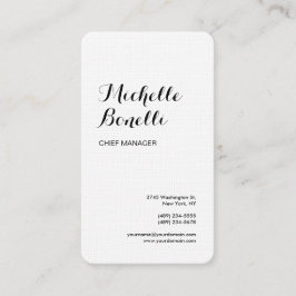 Linen Professionell - minimalistisk svart, vit mod Visitkort