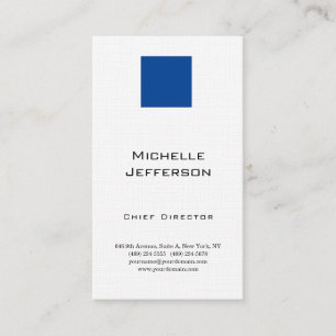 Linen Professionell Modern Blue White Visitkort