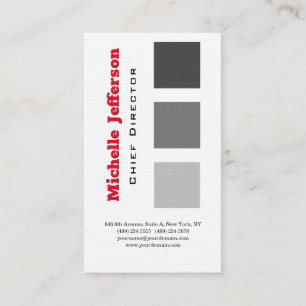 Linen Professionell Modern Grått Red White Visitkort
