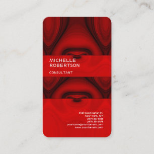 Linen Red Abstrakt Minimalist Modern Visitkort