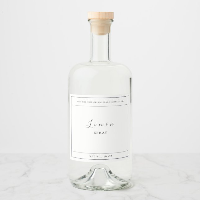 Linen Spray-etikett Spritflaskor Etikett (Framsida)