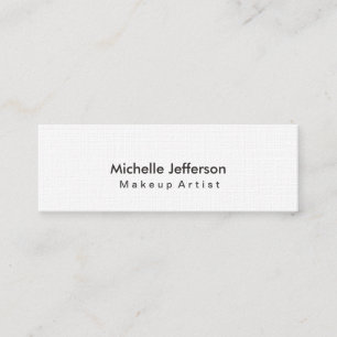 Linen Trendig Makeup Artist Stil Affärskort Mini Visitkort